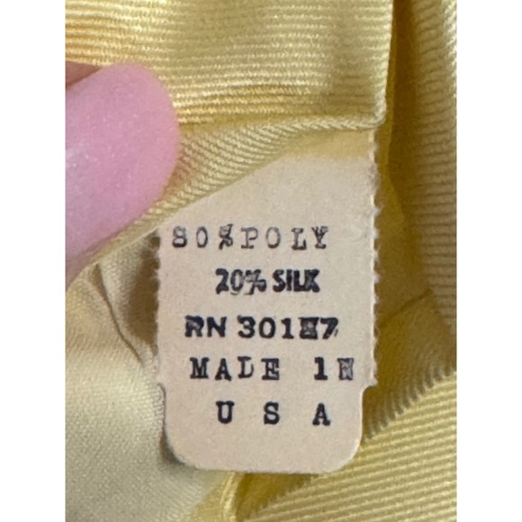 Yves Saint Laurent Neckwear Yellow Silk Blend Tie for Men - Picture 4 of 8